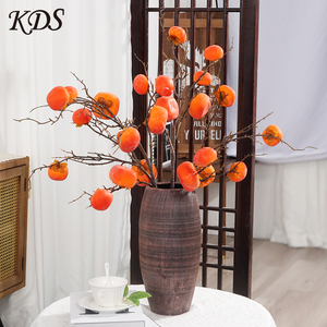 Frutta artificiale falsi cachi decorazione per la casa <span class=keywords><strong>piante</strong></span> fiore artificiale fabbrica all'ingrosso verdure artificiali - Product Image 1