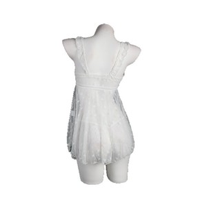 Lemon Story Women's <b>White</b> <b>Lace</b> Slip Dress Breathable Polyester Nightgown Sexy Style Adult Size - Product Image 4