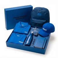 Ensemble cadeau d'entreprise écologique personnalisé avec logo, sac en cuir, t-shirt, bouteille d'eau pour la promotion d'entreprise en gros