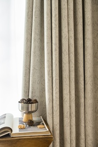 Tela de Cortinas Plisadas en Forma de S Personalizadas, Novedad, con Estampado de Alta Opacidad en Color Blanco Crema y Diseño Floral para Dormitorio y Sala de Estar - Product Image 4