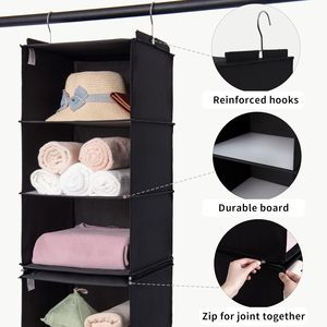 Organisateur suspendu à 6 étagères, rangement de placard amovible pour chambre à coucher, chambre d'enfant, salon - Product Image 6