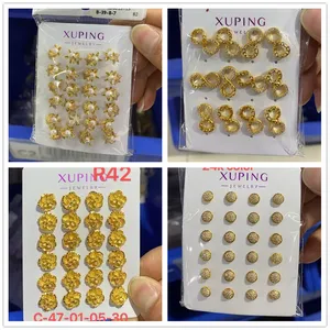 212 Xuping модные 24K позолоченные, оптовая Дубай золотые серьги-гвоздики ювелирные изделия