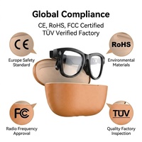Lunettes Intelligentes 2026 avec Étui de Recharge, Musique, Réduction du Bruit, Caméra 8 MP, Traduction IA en Temps Réel, Assistant IA