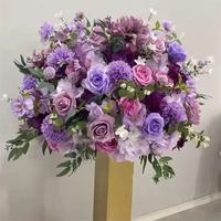 C-251 Vente en gros de bouquets de fleurs de couleur violette, arrangement de fleurs de lavande, bouquets de fleurs de couleur violet clair, centre de table pour mariage