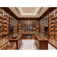 Fournisseur d'usine : Vitrine humidor à cigares commerciale à double porte avec éclairage LED, personnalisable