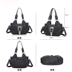 Sac à Main Femme Angel Kiss Style Western Clouté - Sac Fourre-Tout Bandoulière Multifonction en Cuir PU pour Dames - Product Image 2