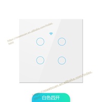 Interrupteur mural tactile WiFi 220V, interrupteur intelligent sans neutre, application Tuya, commande vocale à distance, minuterie pour Alexa Google Home