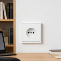 Prise murale en verre standard européenne avec interrupteur intégré 250V certifiée CE pour salon