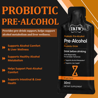 OKTW Pré-alcoolique liquide probiotique avec extrait de chardon-Marie : Complément pour soutenir le métabolisme de l'alcool et la santé du foie