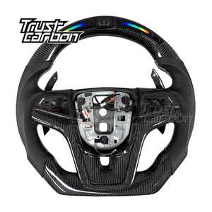 Volante Deportivo de Fibra de Carbono Personalizado para Chevrolet <span class=keywords><strong>Camaro</strong></span> 2012-2015 ZL1 Z28 SS RS Convertible con Pantalla LED de RPM - Product Image 1