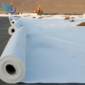 PP fibra cortada geotextil no tejido geofabric filtro tela drenaje aguja perforada para la construcción de carreteras