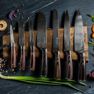 उच्च गुणवत्ता वाली अम्सिया लकड़ी कटलरी आयोजक शार्पनर और ब्लॉक के साथ चाकू ब्लॉक चाकू सेट - Product Image 2