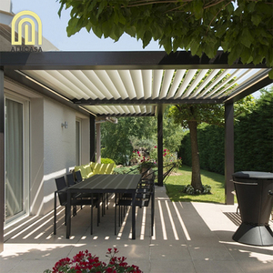 Alucasa Gazebo açık bahçe <span class=keywords><strong>Yard</strong></span> Pergola elektrikli Louvre çatı alüminyum uzaktan kumanda motorlu su geçirmez lüks Pavillon - Product Image 5