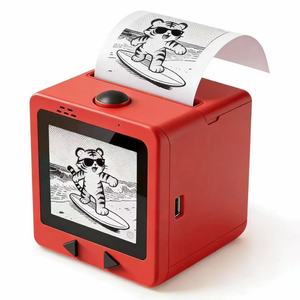 Nouvelle Arrivée Boîte d'autocollants en plastique Imprimante thermique portable rechargeable à commande vocale IA pour la création d'images, <span class=keywords><strong>jouet</strong></span> éducatif créatif pour enfants - Product Image 2