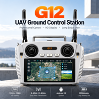 Station de contrôle au sol pour drone G12 5,5 pouces, 9 km, 2,4 GHz, 5,8 GHz, Android 13, télécommande avec récepteur GR01