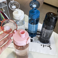 2025 nouveau créatif Anti-chute Fitness bouteille d'eau Pc matériel tasse en plastique grande capacité paille bouteille d'eau pour hommes et femmes
