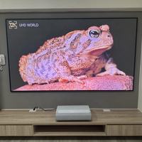 Écran de projection ALR PET Crystal à cadre fixe ultra-fin de 150 pouces T-Prism 16:9 pour projecteur 4K Laser TV à ultra courte focale pour cinéma maison