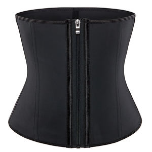 Clips de cremallera y gancho de talla grande, entrenador de cintura de látex suave, fundas adelgazantes, fajas, <span class=keywords><strong>7</strong></span> huesos de acero, moldeador de mujer - Product Image 5