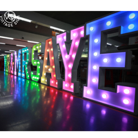 Lampes LED 3D sur pied en acrylique, lettres lumineuses de 4 pieds, lettres de marquee de 3 pieds