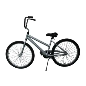 2024 barato 26 "adulto playa crucero bicicleta sola velocidad color plata aleación de aluminio playa bicicleta compartida para la venta