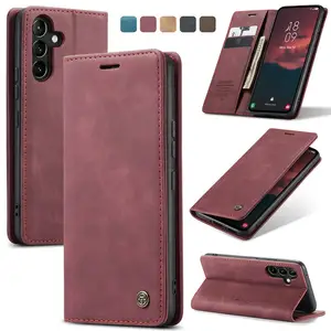 CaseMe étui de téléphone mains libres pour Samsung Galaxy A15 étui Business <span class=keywords><strong>Mobile</strong></span> Wallet Flip Cover pour Samsung A15 A35 A55 Carte de crédit - Product Image 1