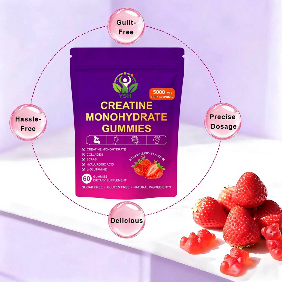 YSH OEM Creatine Monohydrate Gummies Berry boost for Women Energy ...