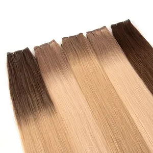 Newest 13A Double Drawn Russian Virgin Hair Genius Weft Remy Human European Genius Weft Hair Extensions