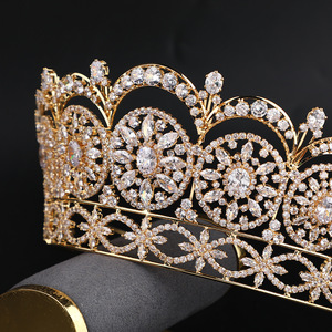 ROMANTIQUE Grand Luxe Pageant Accessoires De Cheveux De Mariage Couronne <span class=keywords><strong>Miss</strong></span> Univers Diamant Zircon <span class=keywords><strong>Diadème</strong></span> - Product Image 6