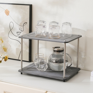 Tapete Absorbente de Agua para Secar Platos, Organizador de Fregadero de 2 Niveles, Escurridor de Platos de Diatomita para Encimera, Escurridor de Vasos - Product Image 3