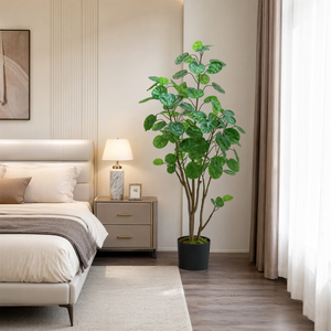Arbre à monnaie artificiel réaliste en PE, <span class=keywords><strong>Pachira</strong></span>, grande plante en pot pour le sol, écologique, toucher naturel, pour la maison et le jardin - Product Image 3