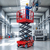 Plateforme de travail aérienne mobile à ciseaux, élévateur à ciseaux électrique 8m sur roues, directement de l'usine chinoise, pour la construction