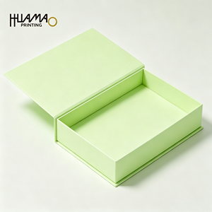 Caja de Regalo Magnética de Lujo con Logotipo Personalizado, Caja de Embalaje Rígida de Cartón Verde Claro con Tapa Abatible para Velas, Perfumes, Cosméticos y Sets de Regalo - Product Image 2