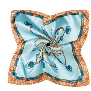 Elegant Floral Printed <b>Silk</b> <b>Scarf</b> <b>Square</b> Women's Fashion Accessory All Seasons Multi-Functional - Product Image 3