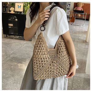 Sacs de plage pour voyages en plein air, sacs fourre-tout en corde de coton faits à la main, sac à main pour femme - Product Image 6