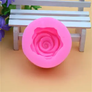 Özel toptan DIY 3D gül fondan sabun jöle kalıp silikon çiçek gül çiçek şekli pasta mum kek silikon kalıp