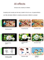 Jouet éducatif innovant pour enfants avec double caméra 8MP, reconnaissance d'objets par IA, génération d'histoires, filtre plastique, fonctions MP3