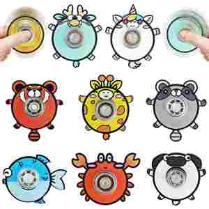 Spinner de Dedo Inflable de Acrílico con Diseño de Animal de Dibujos Animados Personalizado, Juguete Antiestrés - Product Image 1