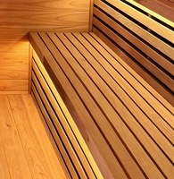 Sauna extérieur moderne en bois de cèdre rouge, chauffé à la bois, pour 2 à 4 personnes, avec pierres chauffantes électriques