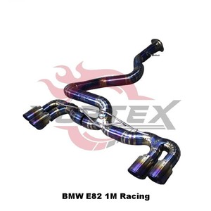 Système d'échappement sport performant Vortex Racing Titanium Catback pour BMW E82 1M Pie Cut Blue Burnt avec soupapes - Product Image 6