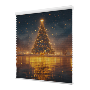 Zstarr Giáng Sinh Trang Trí Cây In Kỹ Thuật Số Không Dây Duy Nhất Di Động Lọc Ánh Sáng Cửa Sổ Di Động Tổ Ong Rèm - Product Image 4