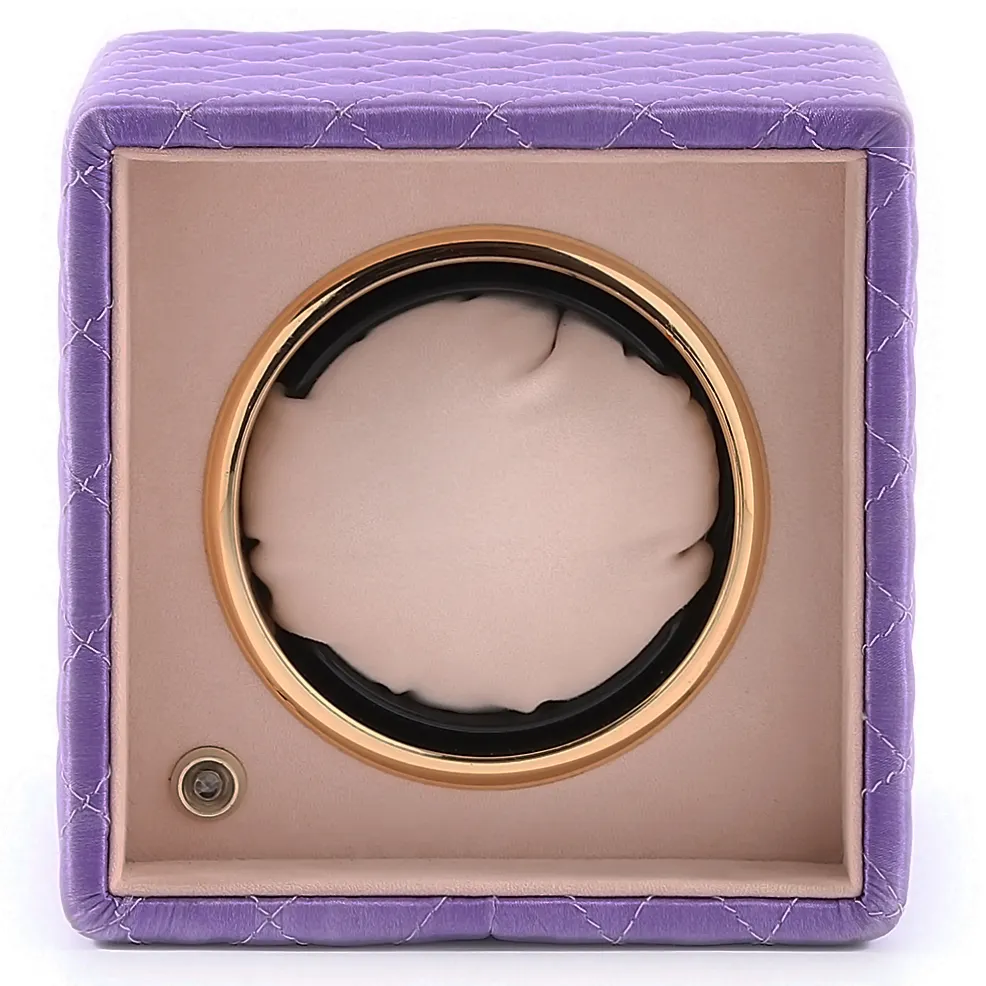 Remontoir de montre carré en cuir et PU de luxe Boîte automatique à la mode Organisateur de boîtier de montre en cuir Boîte de support de montre
