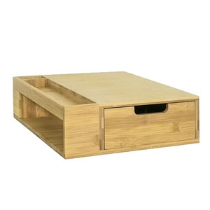 Wooden desktop coffee capsule storage box, <b>tea</b> bag and <b>tea</b> <b>set</b> storage box, storage compartments, drawer, coffee machine rack - Product Image 5