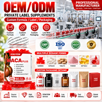 OEM ODM Gummies de Maca 300mg, Comprimés Végétaliens de Racine de Maca Noire, Produits de Beauté à Marque Blanche, Soutien Immunitaire pour Femmes, 60 Comprimés