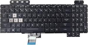 คีย์บอร์ดแล็ปท็อปสำหรับ ASUS TUF FX504เล่นเกม FX504GD FX504GE <span class=keywords><strong>FX504GM</strong></span> FX80 FX505D FX505 FX80GM มีแสงไฟ RGB - Product Image 2