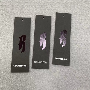 Quần Áo Swing treo thẻ sang trọng tông treo <span class=keywords><strong>tag</strong></span> đen tùy chỉnh lá dập logo nhãn thẻ cho quần áo Tóc Giả Túi tóc - Product Image 4