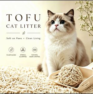 Arena para Gatos Aglomerante Biodegradable y Ecológica a Base de Tofu con Control de Olores Extra, Fórmula 99% Libre de Polvo, Paquete de 5 kg - Product Image 1