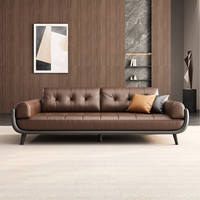 Canapé de bureau en cuir, style italien, pour réception, détente, minimaliste, moderne, pour négociations commerciales, salle VIP, bureau à domicile, salon