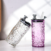 Gobelet en verre à double paroi, motif étoile, grande capacité, design moderne, pour le bureau, unisexe, cadeau de mariage