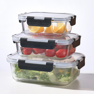 Leakproof Nắp thực phẩm thủy tinh container 12 gói thực phẩm thủy tinh lưu trữ <span class=keywords><strong>Set</strong></span> - Product Image 1