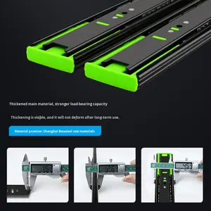 מסילות טלסקופיות שקטות עם סגירה רכה, מתכווננות, בעלות 3 קיפולים, עם מיסב כדורי, 45 מ\\\"מ, לחדר שינה וסלון - Product Image 4